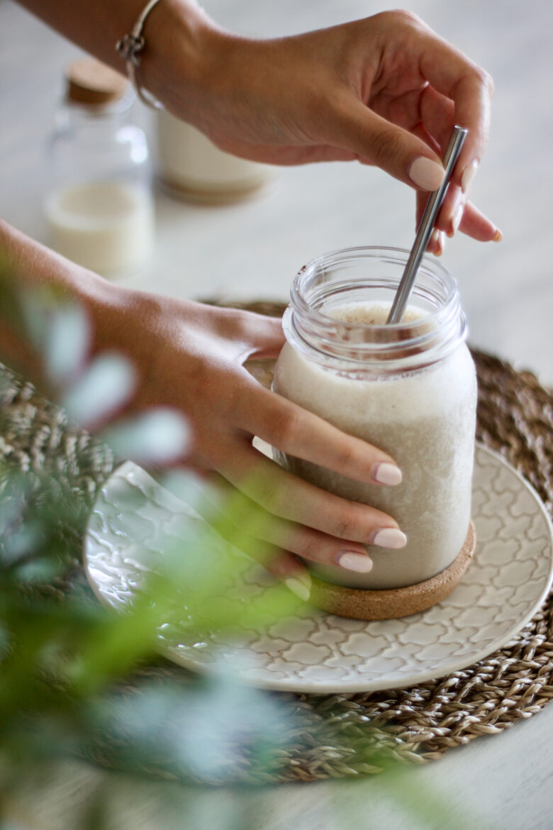 coffee-peanut-butter-protein-smoothie-batido-proteico-café-manteiga-amendoim - 2